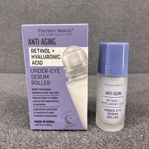 Precision Beauty Under Eye Roller Serum‎ Anti Aging Retinol Hyaluronic 1.69 oz